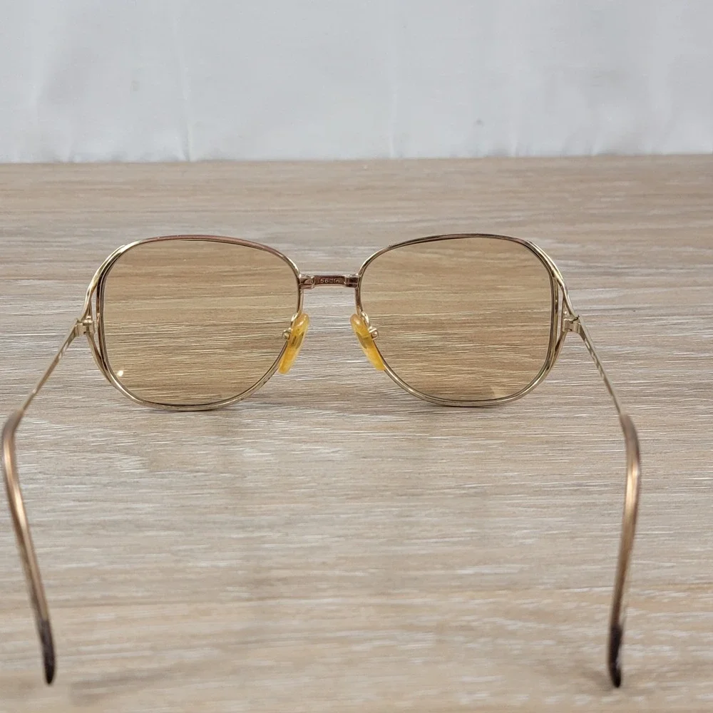 Emporium LE-110 #2 140 Liberty Vintage Gold Aviator Eyeglasses France 140mm VTG